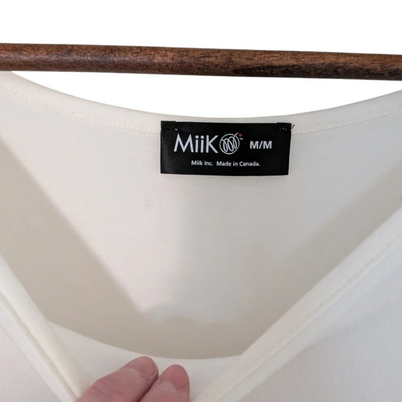 Miik Mariska Asymmetrical Tunic Dress White Micromodal Scandi-girl Women Medium - Picture 9 of 14